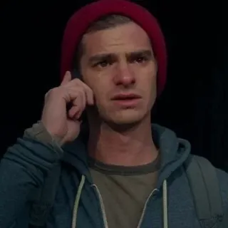 🥺 Andrew Garfield uomo, attore, triste, preoccupato, parlando whatsapp sticker