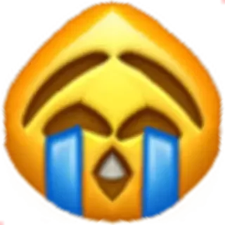 😭 Emoji, Visage, Pleurs, À l'envers, Triste telegram sticker