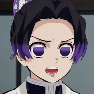 🦋 Shinobu Kocho Demon Slayer Аниме, Клинок, рассекающий демонов, Шинобу Кочо, Мультфильм, Фиолетовый, Женщина whatsapp sticker