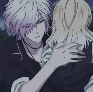 🥢 Anime, Romantis, Vampir, Peluk, Emosional whatsapp sticker
