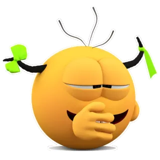 😈 อีโมจิ, เมา, การ์ตูน, ตลก telegram sticker