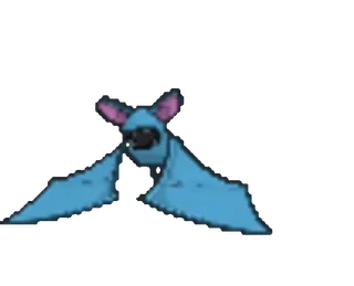 🦇 Fledermaus, Tier, Blau, Fliegend, Kreatur, Säugetier, Flügel telegram sticker