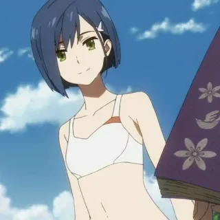 ✨ Ichigo Darling in the Franxx 动漫, 角色, 女孩, 可爱, 泳装, 草莓 telegram sticker