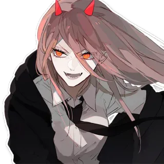 😈 Power Chainsaw Man Anime, Mangá, Demônio, Personagem, Fanart, Chainsaw Man, Poder telegram sticker