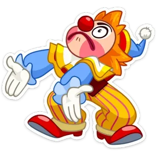 🤷‍♂️ Clown, Dessin animé, Sticker, Drôle, Personnage whatsapp sticker