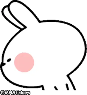 😑 @MHStickers coniglio, adesivo, animale, carino telegram sticker
