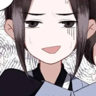 ⚪ charakter, anime, manga, grinsen, gesichtsausdruck telegram sticker