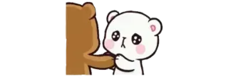 🥺 oso, leche y moca whatsapp sticker