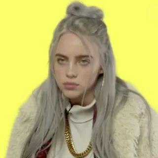 💧 Billie Eilish Billie Eilish, นักร้อง, คนดัง, ป็อปสตาร์, เพลง telegram sticker