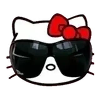 🌟 Hello Kitty hello kitty, sonnenbrille, cartoon, süß, figur, kawaii, sanrio telegram sticker
