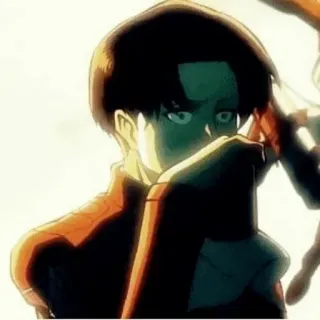 😶 Levi Ackerman Attack on Titan anime, ataque a los titanes, levi, ackerman, manga, pelea, serio telegram sticker
