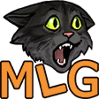 😲 MLG MLG, gato, meme, divertido telegram sticker