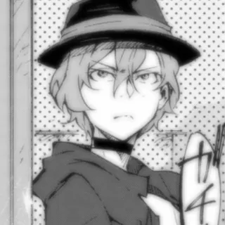 🐾 Chuya Nakahara Bungo Stray Dogs カチ Anime, Manga, Bungo Stray Dogs, Chuya Nakahara, Nhân vật, Nghệ thuật, Bản vẽ telegram sticker
