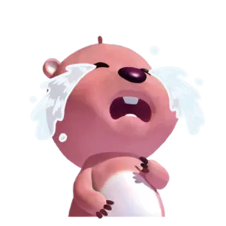 💬 泣く, 悲しい, 涙, 感情的, 漫画, ピンク telegram sticker