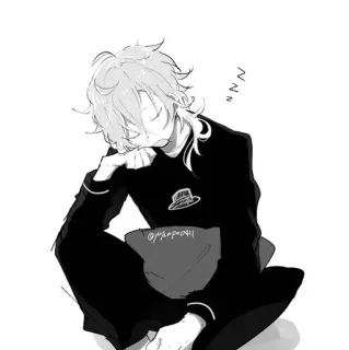 🐈 ZZZ Anime, schlafend, Cartoon, Junge, Kawaii telegram sticker