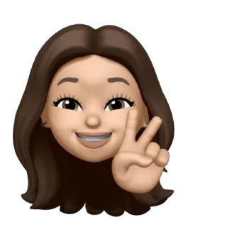✌ Avatar, Emoji, Sinal de paz, Mulher, Sticker digital telegram sticker
