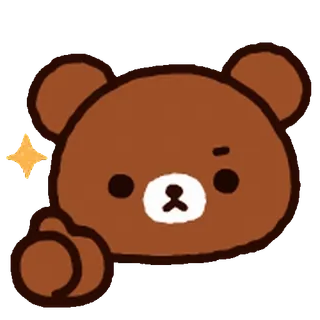 💨 bear, cute, animal, kawaii, sparkle whatsapp sticker