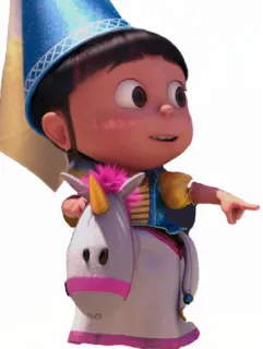 😊 Agnes Despicable Me Cartoon, Film, Einhorn, Mädchen, Figur telegram sticker