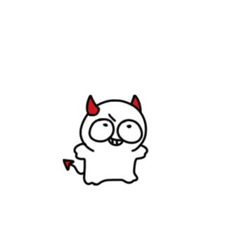 💬 Kreskówka, Diabeł, Demon, Słodki, Śmieszny, Potwór telegram sticker