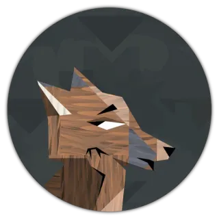 😒 lobo, animal, geométrico, low poly, adesivo, vida selvagem telegram sticker