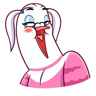🐦 Cartoon, Vogel, Sticker, Leuk, Grappig whatsapp sticker
