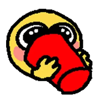 ☕ emoji, canard, pleurer, triste, bouleversé telegram sticker