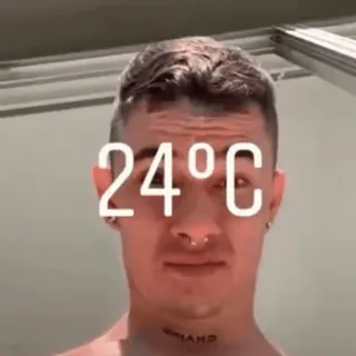 😳 24°C temperatura, pogoda whatsapp sticker