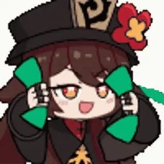 😀 Hu Tao Genshin Impact Anime, Videojuego, Hu Tao, Genshin Impact, lindo whatsapp sticker