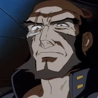 🔩 Jet Black Cowboy Bebop anime, cowboy bebop, jet black, bebop, character telegram sticker
