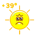 Sun and Cloud whatsapp stickers