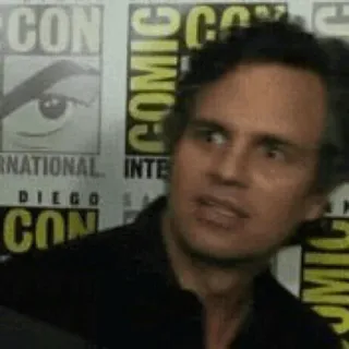 😒 Mark Ruffalo actor, celebrity, Comic-Con telegram sticker