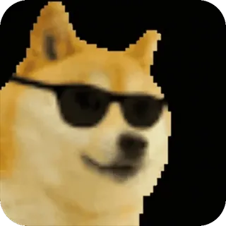 😎 Doge doge, dog, meme, sunglasses, cool, shiba inu telegram sticker