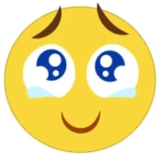 🥺 Emoji, Carino, Occhi, Sorriso, Faccia, Piangente telegram sticker