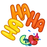 😂 HAHA laughing, cartoon, funny, humor, haha, expression telegram sticker