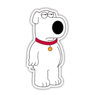 🐶 Brian Griffin Family Guy Cartone animato, Cane, Animale domestico, Animato, Brian Griffin, I Griffin telegram sticker