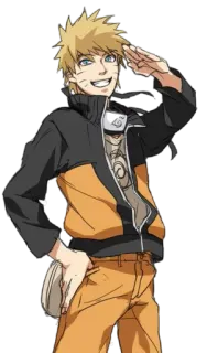 👋 Naruto Аниме, Персонаж, Ниндзя, Манга, Улыбка, Салют, Наруто telegram sticker