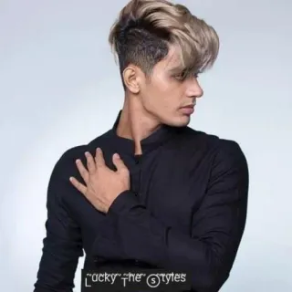 😒 Lucky the Styles hombre, pelo, estilo, retrato, moda, modelo whatsapp sticker