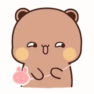 🤨 bear, cute, animal, cartoon, sticker whatsapp sticker