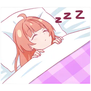 😴 zzz tidur, anime, imut, kawaii, mengantuk, lelah, zzz telegram sticker