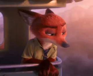 😔 Nick Wilde Zootopia raposa, animal, personagem, desenho animado, filme, disney, zootopia telegram sticker