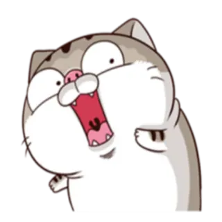😱 猫, 漫画, 面白い, ステッカー, 動物, かわいい telegram sticker