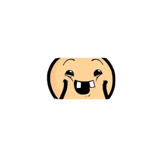 😄 Cartone animato, Personaggio, Divertente, Faccia, Denti telegram sticker