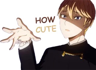 😒 HOW CUTE Anime, Carino, Personaggio, Manga telegram sticker
