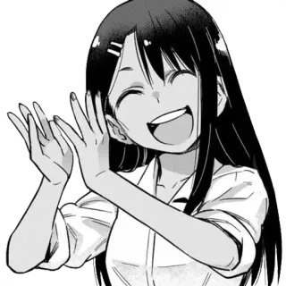 🖤 Nagatoro Don't Toy with Me, Miss Nagatoro anime, manga, nagatoro, character, smile, happy telegram sticker