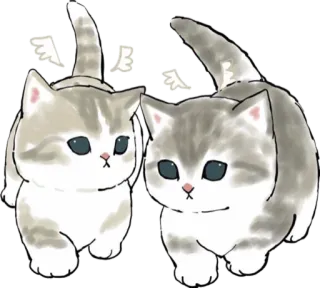 👼 gatos, gatinhos, fofo, animais, desenho, asas telegram sticker