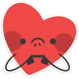 ❤️ cuore, cartone animato, carino, kawaii, amore, vampiro whatsapp sticker