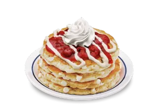 🍰 pannenkoeken, ontbijt, eten, dessert, aardbei, slagroom telegram sticker