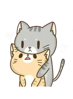 💘 cat, kitten, cute, animals, pet, domestic cat, cartoon, sticker telegram sticker