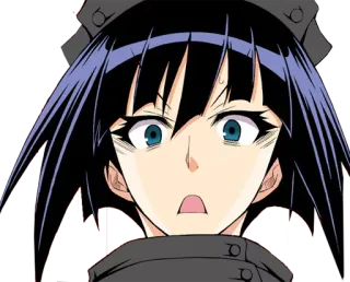 😟 anime, manga, impactado, dibujos animados, asustado, expresión, cara telegram sticker