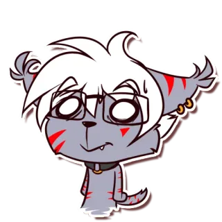 😅 Anime, Sticker, Cartoon, Brille, Süß, Figur whatsapp sticker